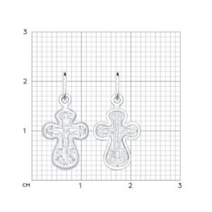 Серебряный крест 925 пробы без вставок, изображение 2