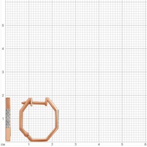 Золотые серьги 585 пробы с фианитом, английский замок, изображение 2